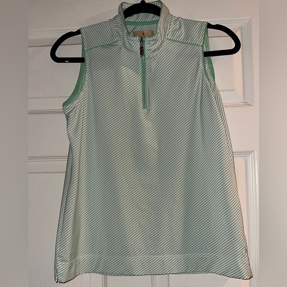 Sport Haley Green Striped Tank Top